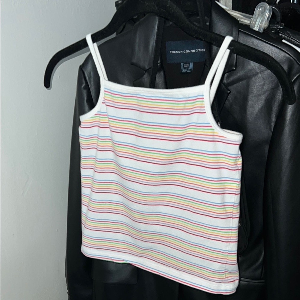 Old Navy Outlet Striped Halter Tank Top Crop Top